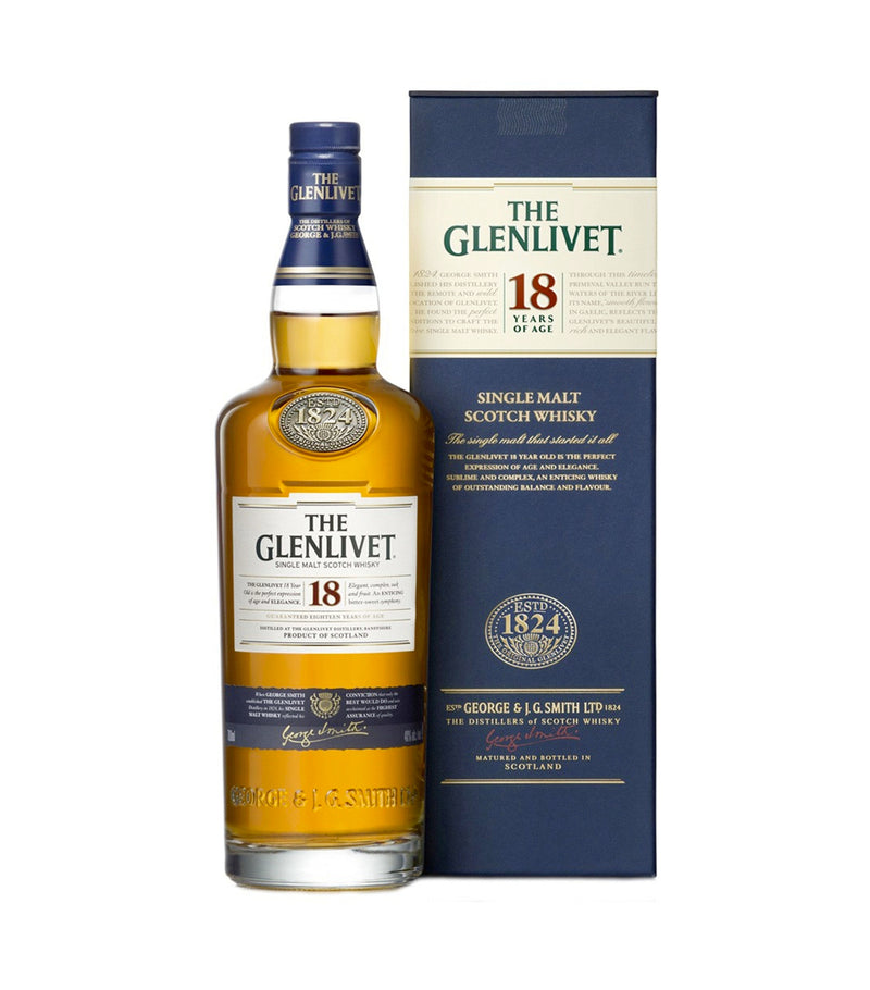 現貨｜The GLENLIVET - 格蘭利威 18 Year of Age Single Malt Scotch Whisky (2015舊裝, 700ml)【下單後1-2個工作日內寄出】