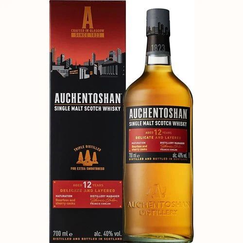 現貨｜Auchentoshan - 12 Years Old Single Malt Scotch Whisky (700ml)【下單後約2-4個工作日內寄出】