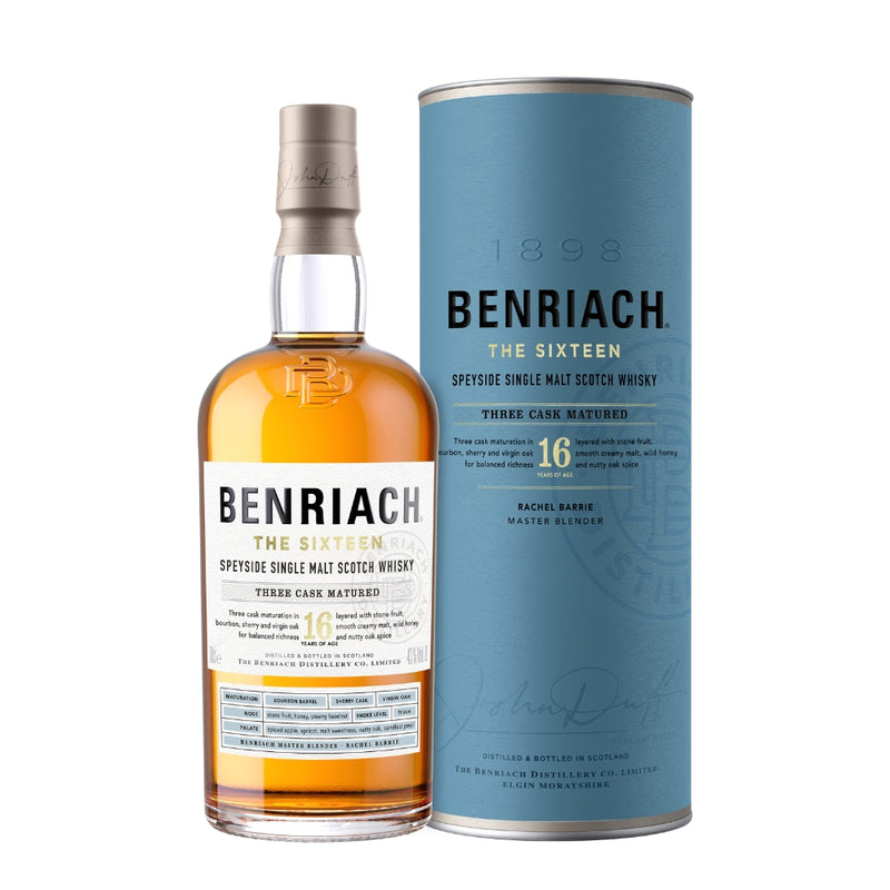 現貨｜BENRIACH - THE SIXTEEN 16 Years of Age Speyside Single Malt Scotch Whisky (700ml)【下單後1-2個工作日內寄出】