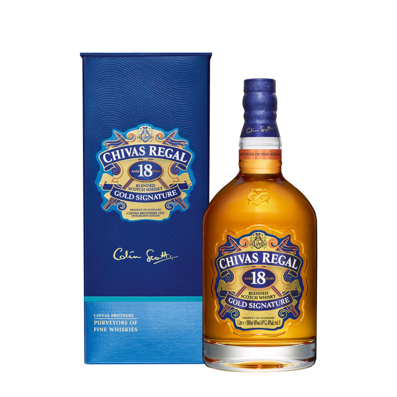 現貨｜CHIVAS REGAL - 芝華士 Aged 18 Years Gold Signature Blended Scotch Whisky (700ml)【下單後約2-4個工作日內寄出】