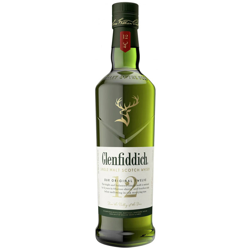 現貨｜Glenfiddich - 格蘭菲迪 12 YEAR OLD Single Malt Scotch Whisky (700ml, NO BOX)【下單後1-2個工作日內寄出】