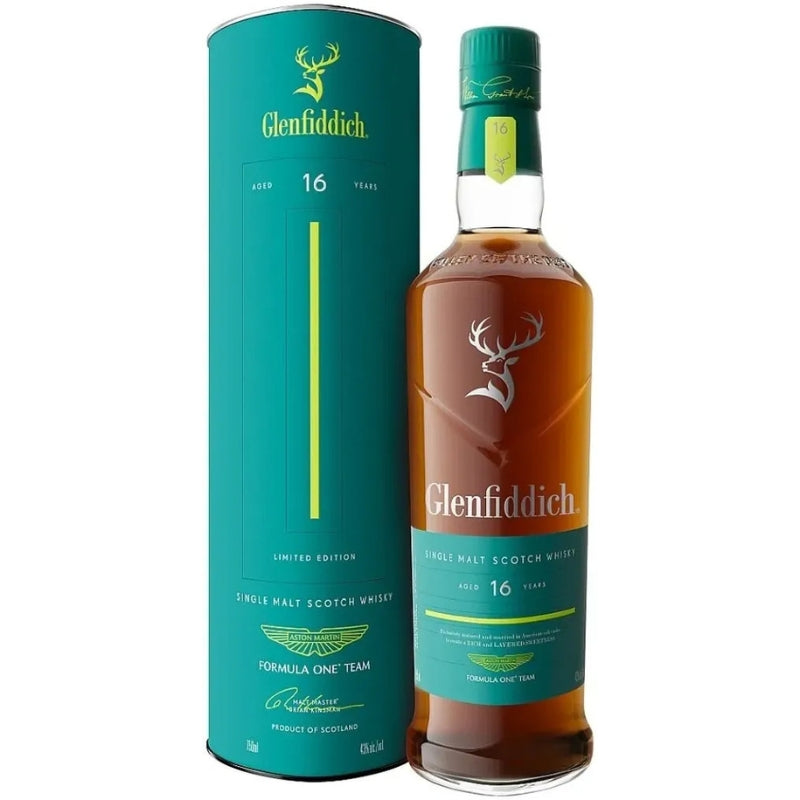 現貨｜Glenfiddich - 格蘭菲迪 16 Years Old Aston Martin F1 Formula One Single Malt Scotch Whisky (700ml)【下單後1-2個工作日內寄出】