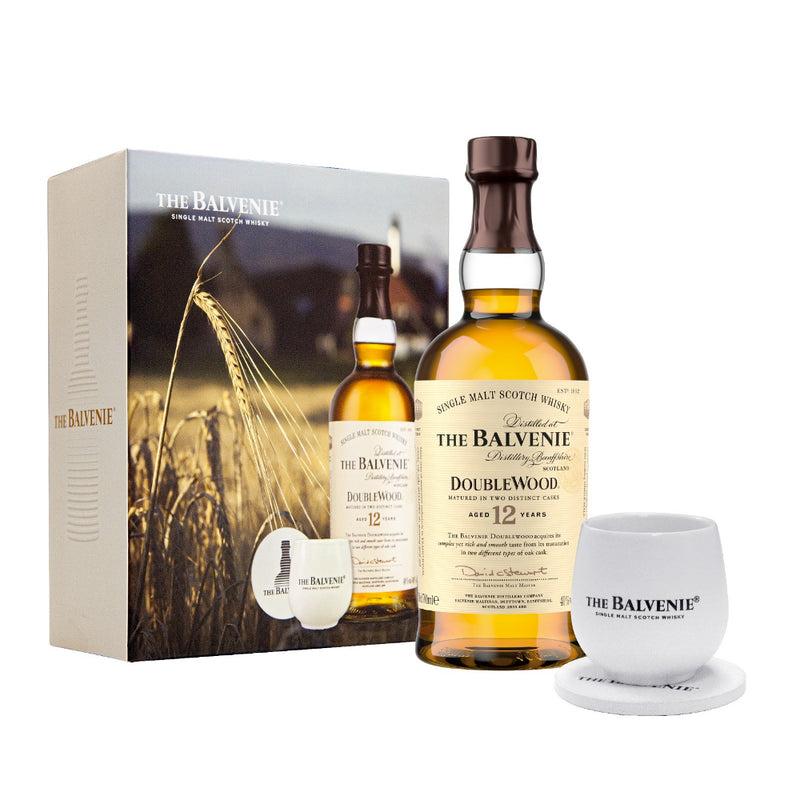 The Balvenie - Balvenie DOUBLEWOOD 12 Years Single Malt Scotch Whisky (700ml) Giftpack With Tea Cup【Delivery within 2-3 working days】