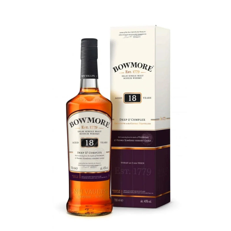 現貨｜BOWMORE - Aged 18 Years Deep & Complex "Sherry Cask" Islay Single Malt Whisky (700ml)【下單後約2-4個工作日內寄出】