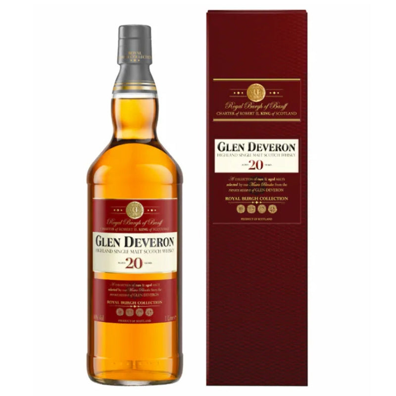 現貨｜Glen Deveron - Aged 20 Years Highland Single Malt Whisky (1000ml)