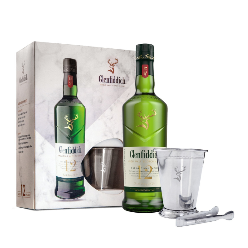 現貨｜Glenfiddich - 格蘭菲迪 12 Giftpack With Ice Bucket冰桶 Single Malt Scotch Whisky (700ml)  港版禮盒裝套【下單後1-2個工作日內寄出】