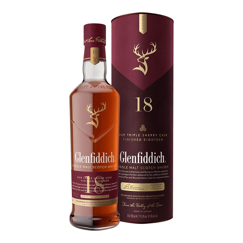 現貨｜Glenfiddich - 格蘭菲迪 18 Triple Sherry Cask Single Malt Scotch Whisky (700ml)【約2-3個工作日內寄出】