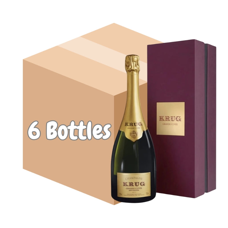 FPS付款限時優惠｜Krug - "平均$1300" 原箱6枝 x Grande Cuvee 172eme Edition Champagne 庫克香檳 (750ml, With Gift Box)