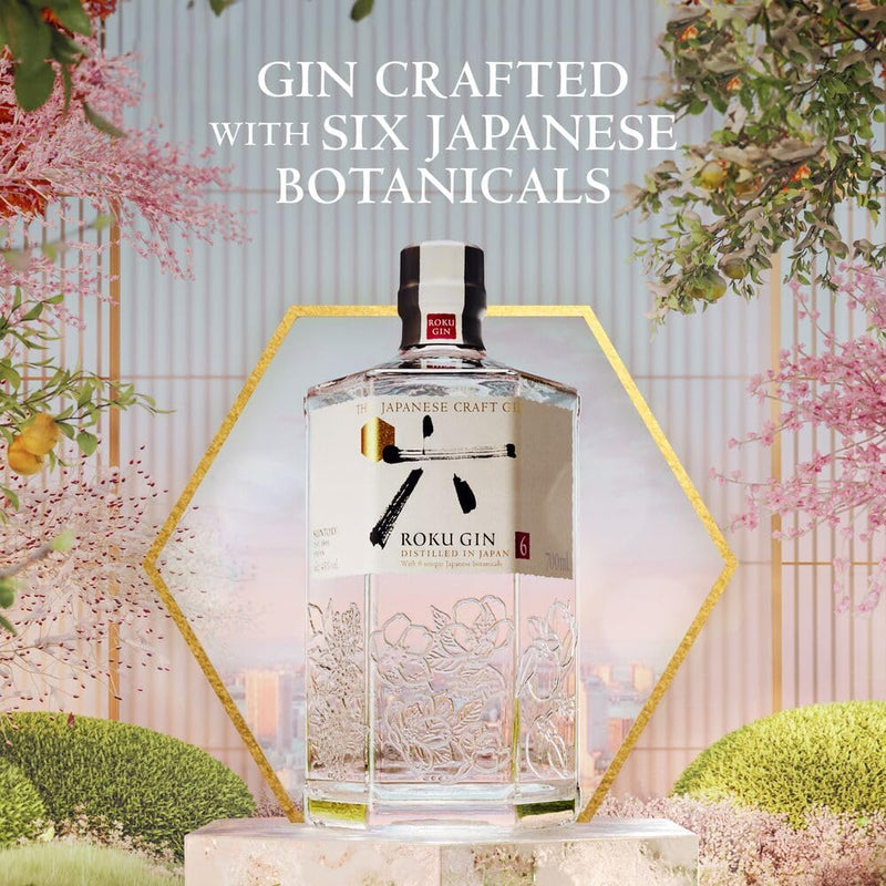 限時優惠｜Suntory - 三得利 ROKU GIN 六角琴酒 Japanese Craft Gin (700ml, No Box)【下單後1-2個工作日內寄出】