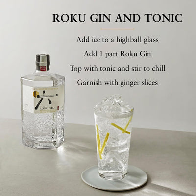 限時優惠｜Suntory - 三得利 ROKU GIN 六角琴酒 Japanese Craft Gin (700ml, No Box)【下單後1-2個工作日內寄出】
