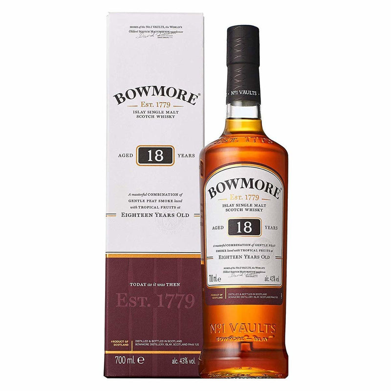 現貨｜BOWMORE - Aged 18 Years Islay Single Malt Whisky (700ml)【下單後1-2個工作日內寄出】