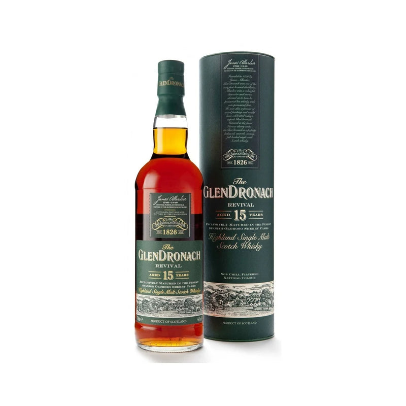 現貨｜GlenDronach - 格蘭多納 REVIVAL Aged 15 Years Highland Single Malt Scotch Whisky (700ml)【下單後1-2個工作日內寄出】