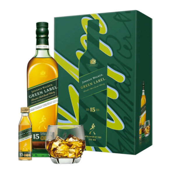 現貨｜Johnnie Walker - Green Label 2022禮盒套裝 Blended Malt Scotch Whisky【下單後1-2個工作日內寄出】