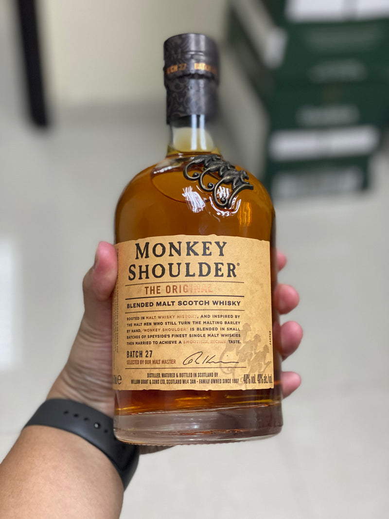 In stock|MONKEY SHOULDER - THE ORIGINAL Batch 27 Blended Malt Scotch Whisky (700ml, No Box) [about 2-3 working days to ship]