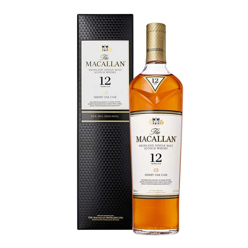 現貨｜The MACALLAN - 麥卡倫 12 Years Old SHERRY OAK CASK Highland Single Malt Scotch Whisky (700ml)【約2-3個工作日內寄出】
