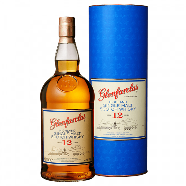 In stock|Glenfarclas - Aged 12 Years Highland Single Malt Scotch Whisky (1L) [Shipped within about 2-3 working days]