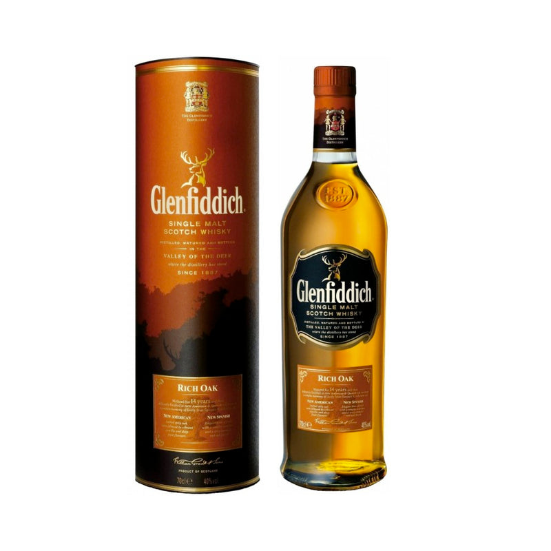 現貨｜Glenfiddich - 格蘭菲迪 14 YEARS OLD Rich Oak Single Malt Scotch Whisky (700ml, 舊酒)【下單後1-2個工作日內寄出】