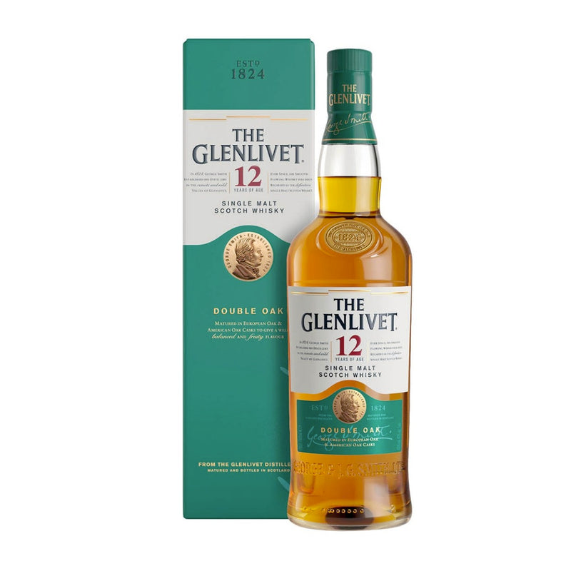 現貨｜The GLENLIVET - 格蘭利威 12 Year of Age Double Oak Single Malt Scotch Whisky (700ml)【下單後1-2個工作日內寄出】