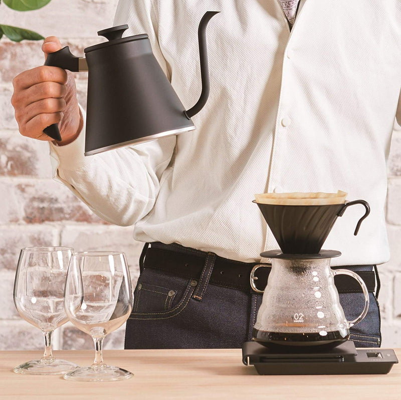 (預訂｜全港免運) HARIO 日本製 FIT版 V60不銹鋼細口咖啡手沖壺 Drip Kettle (800ml) VKF-120【約10-15個工作日內寄出】 - Premium Mall HK