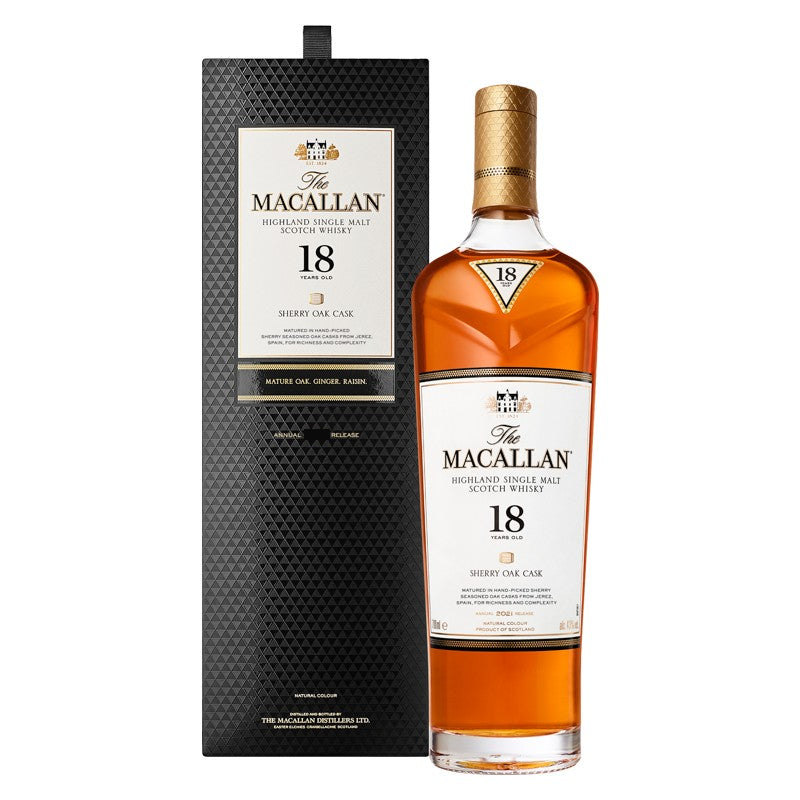 門市現金購買優惠｜The MACALLAN - 麥卡倫 18 Years Old "2023 Release" Sherry Oak Single Malt Whisky (700ml) 【香港行貨 港版】
