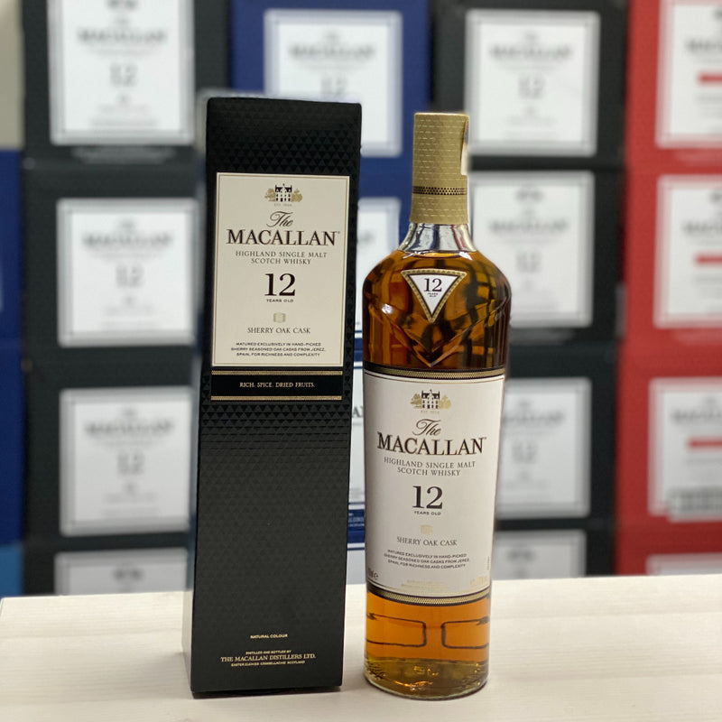 現貨｜The MACALLAN - 麥卡倫 12 Years Old SHERRY OAK CASK Highland Single Malt Scotch Whisky (700ml)【約2-3個工作日內寄出】