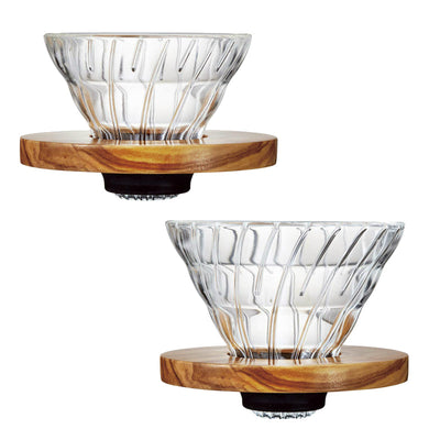 (預訂｜全港免運) HARIO V60 橄欖木 耐熱玻璃咖啡濾杯 Olive Wood Glass Dripper VDG-01-OV / VDG-02-OV【約10-15個工作日內寄出】 - Premium Mall HK