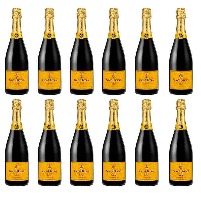 Veuve Clicquot - 12 x Veuve Clicquot Champagne Brut Yellow Label (without gift box, 75cl/750ml)